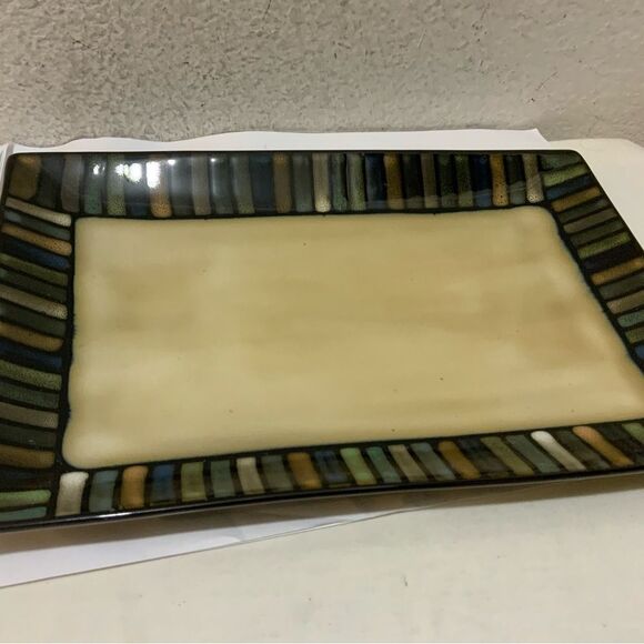 Sonoma Life Style Vallejo Blue Serving Platter 14 x 9 G13 - Picture 2 of 5